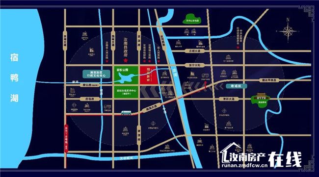 汝南中得·湖滨新城交通图